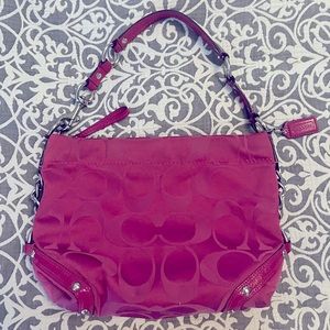 Coach Magenta Signature Canvas Purse